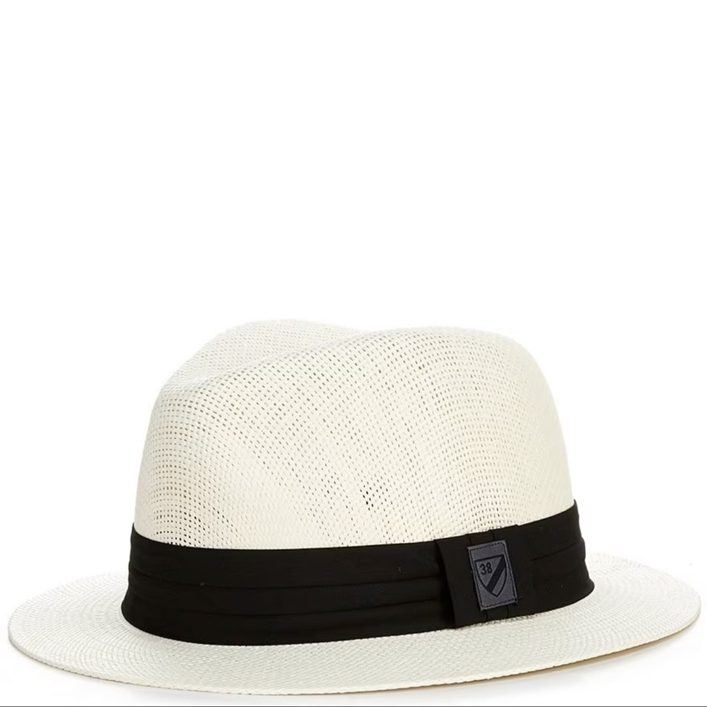 Cremieux
Blue Label solid Band Panama Hat Color Ivory.